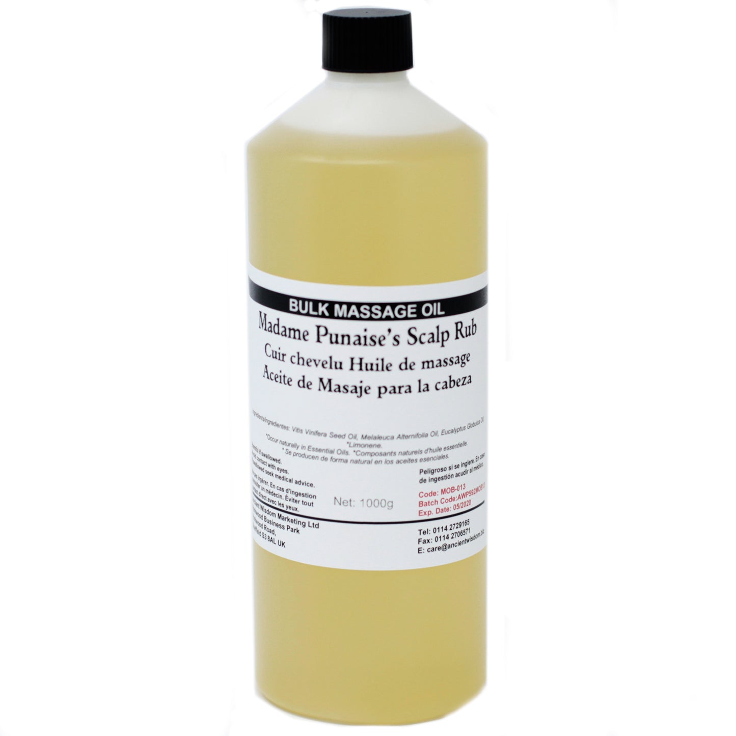 Aceite de Masaje 1kg - Para la cabeza