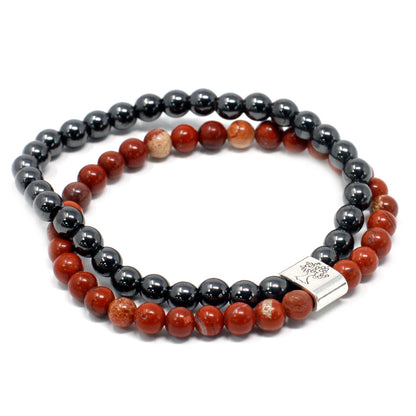 Pulsera de Piedras Preciosas Magnéticas - Piedra Roja