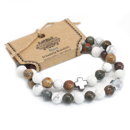 2 Pulsera con Piedras Preciosas-Paz