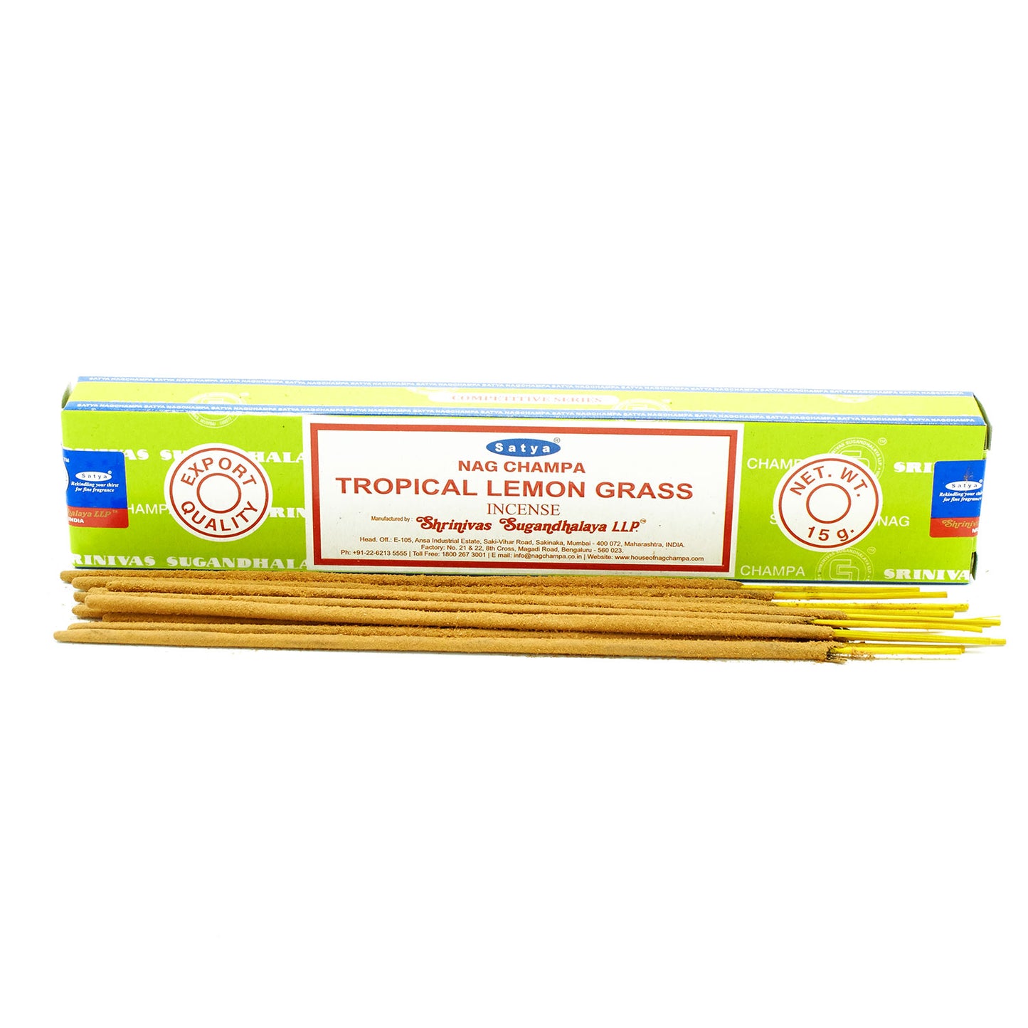 Varillas de Incienso Satya 15g - Tropical Lemongrass