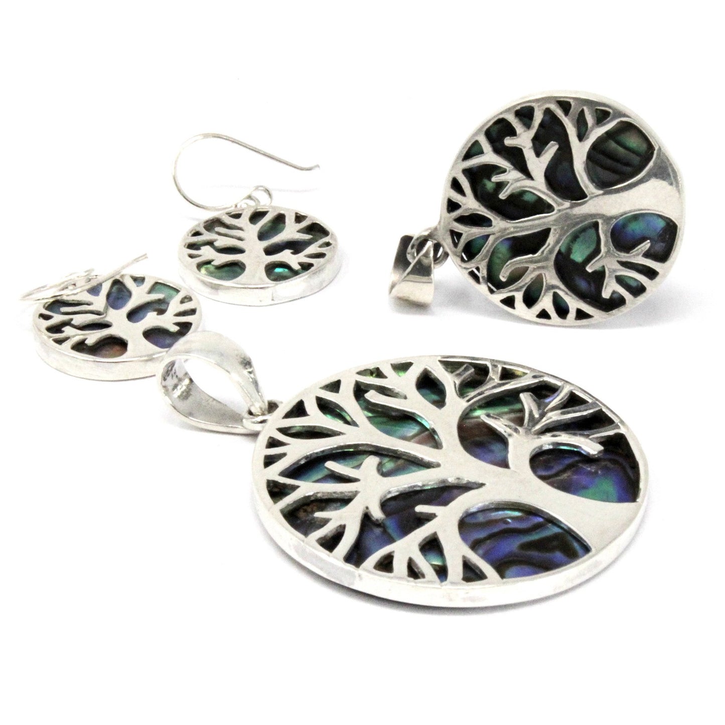 Aretes de Plata Árbol de la Vida 15mm - Abulón