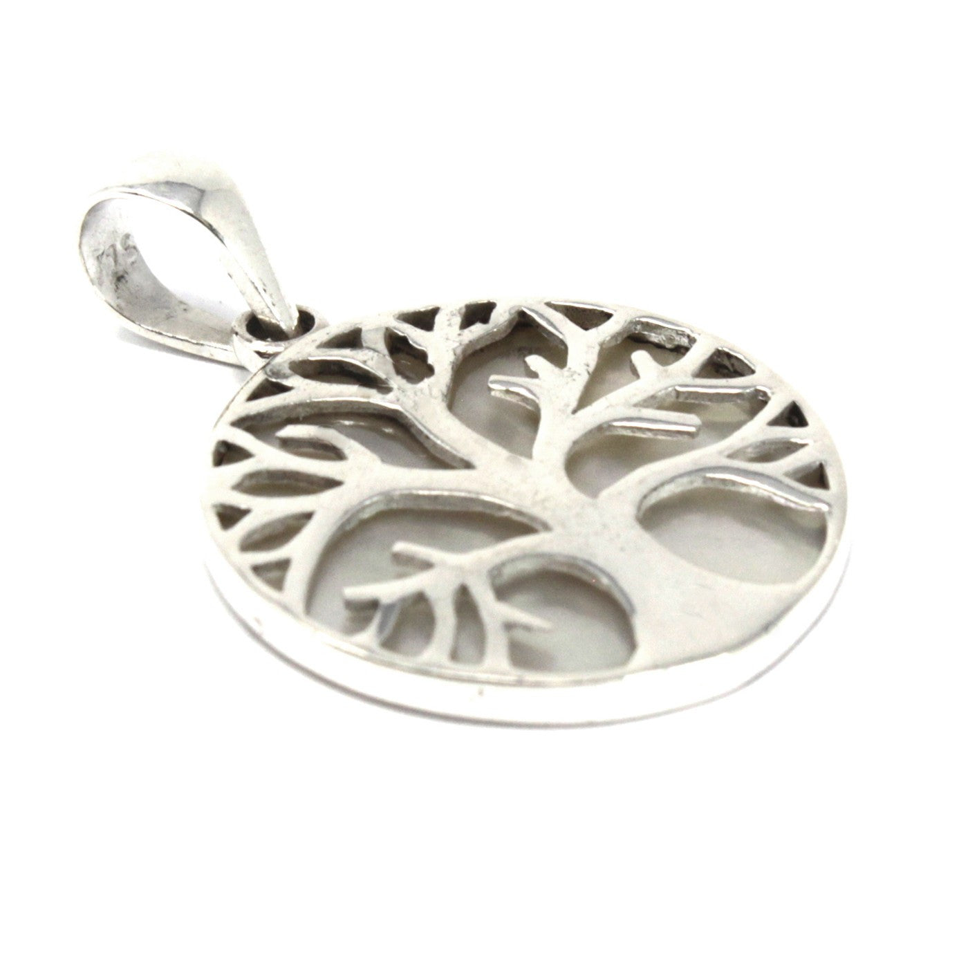 Colgante de Plata Árbol de la Vida 22mm - Madre Perla