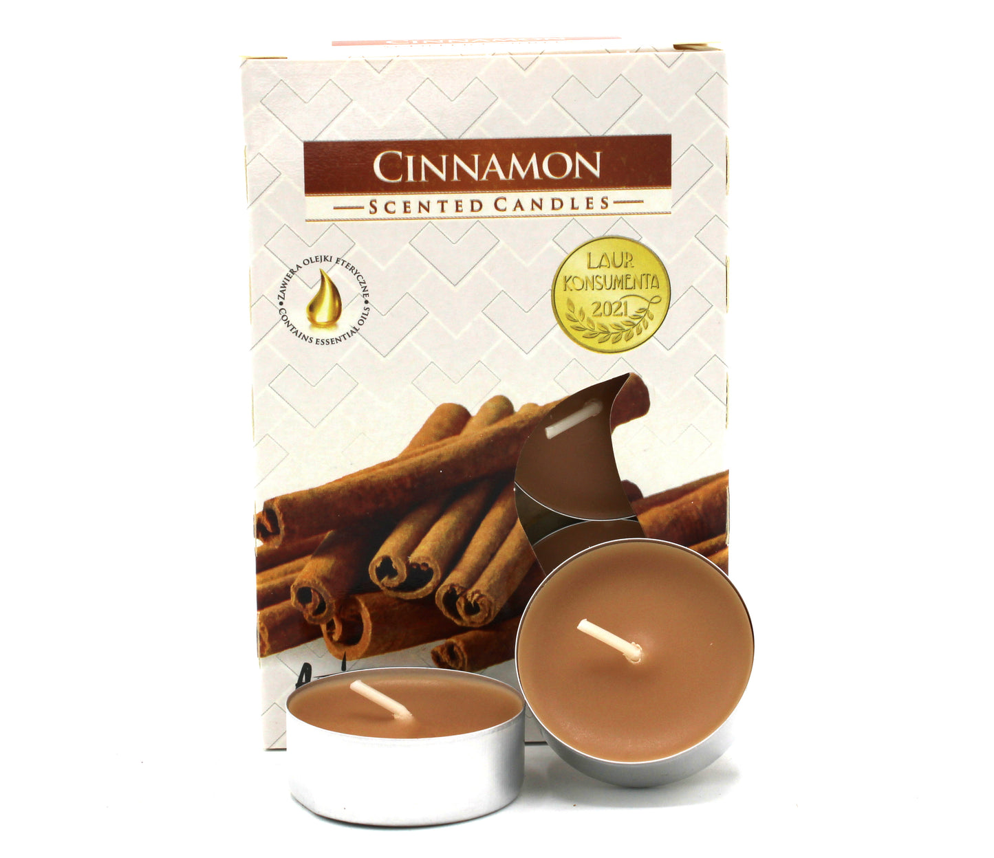 1x Set de 6 Velas de Té Perfumadas - Canela