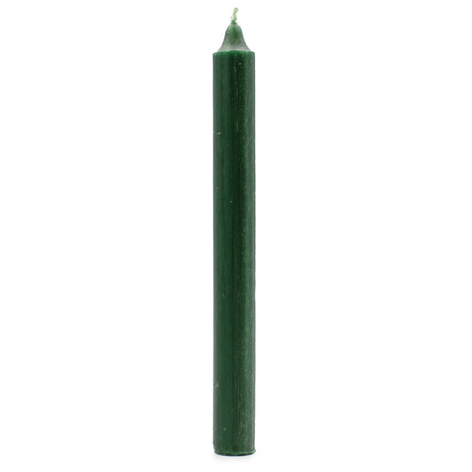 Velas a Granel de Color Sólido - Verde Acebo Rústico - Paquete de 10