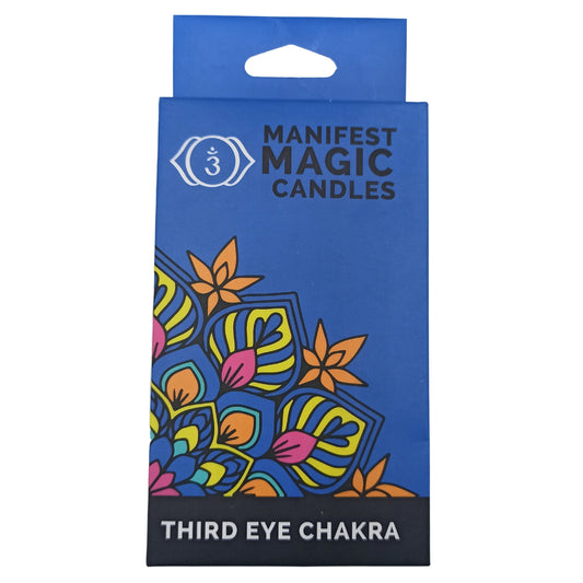 Velas Mágicas Manifest (paquete de 12) - Azul Oscuro - Chakra del Tercer Ojo